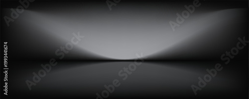 Abstract gradient podium background. Empty gray 3D studio background. Clean scene for product presentation mockup template. eps 10