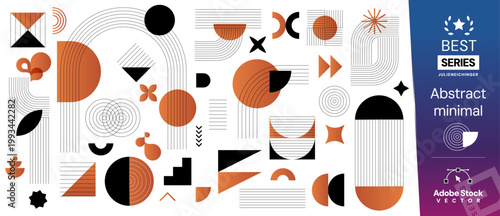 BEST SERIES : Abstract minimal element Vector Stock Illustration
