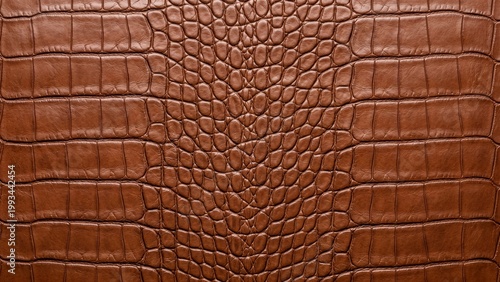 Brown crocodile leather texture background