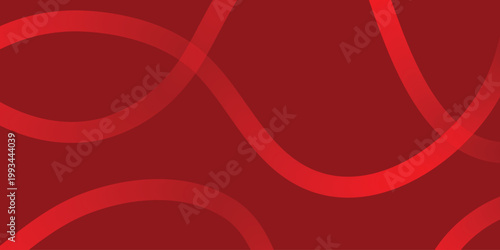 Red abstract background with wavy lines and curves  decorative design element  modern texture