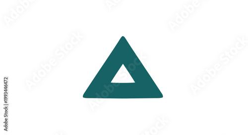 Green Triangle Shape with Inner Cutout.