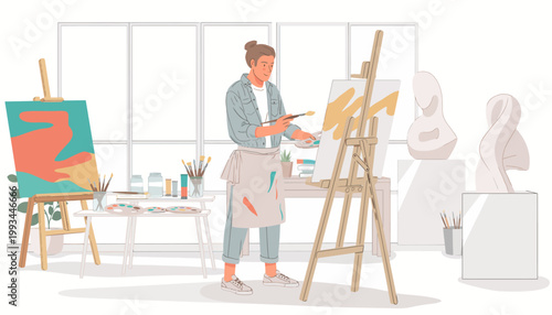 Creative Art Studio for Retreat or Learning Illustration