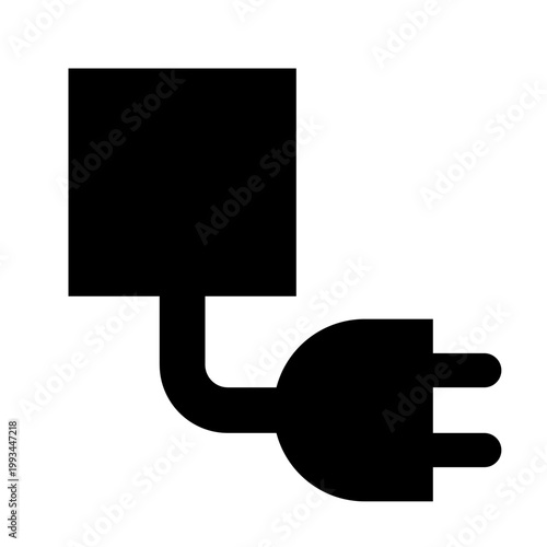 Square Power Adapter Plug Icon