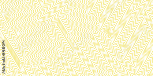 Curvy yellow lines. Ramen or noodle pattern. Pasta, tagliatelle or capellini background. Wavy spaghetti texture. Banner with traditional Italian, Chinese of Japanese food print. Vector illustration.
