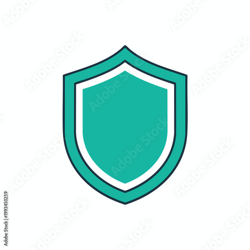 Free Download Minimalist Turquoise Shield Icon for Security and Protection Concepts. - GFXLoad