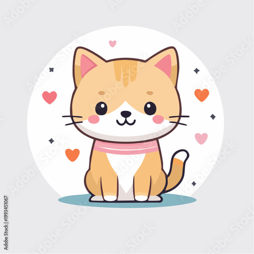 Süße Katze sitzend