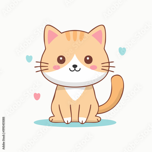 Süße Katze sitzend