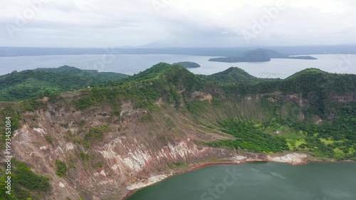 Taal is an active volcano with crater lake in the Philippines, a popular tourist attraction in the country. Tagaytay, Philippines.