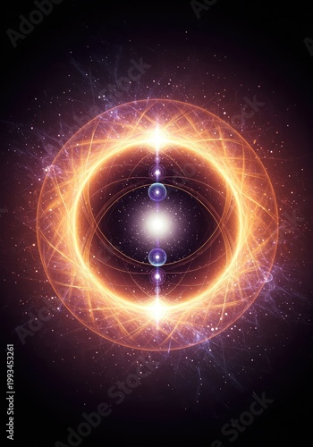 Abstract cosmic flow illustration showing balanced energy waves, spiritual alignment, and vibrant color blending in a soothing swirl ,harmony ,wholeness ,calm