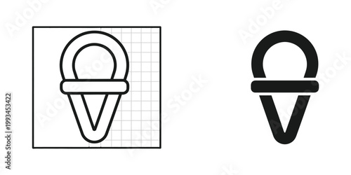 Comparison of a light and dark mode paperclip icon designs