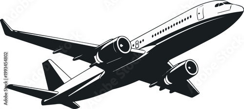 Jet with contrails and flight path map