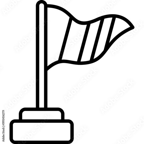 Achievement Flag Line Icon