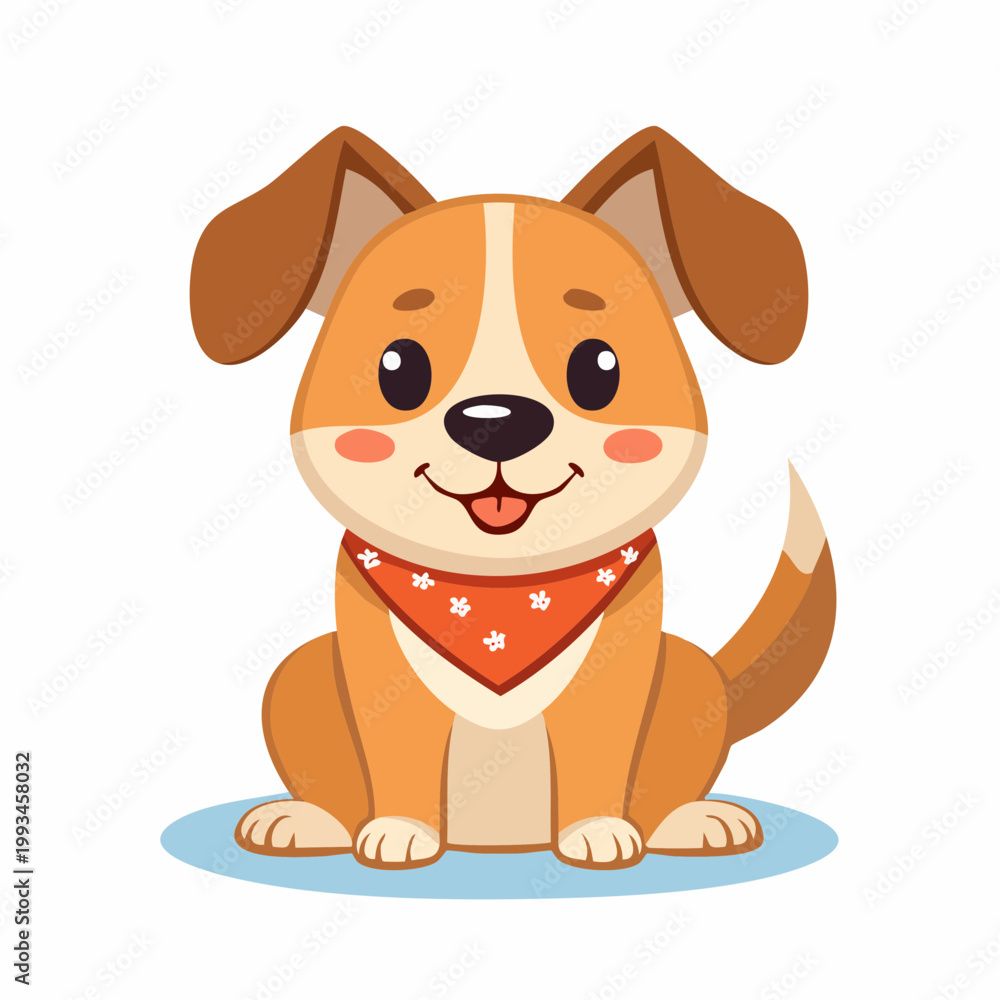 Fototapeta premium Lustiger Hund mit Halstuch