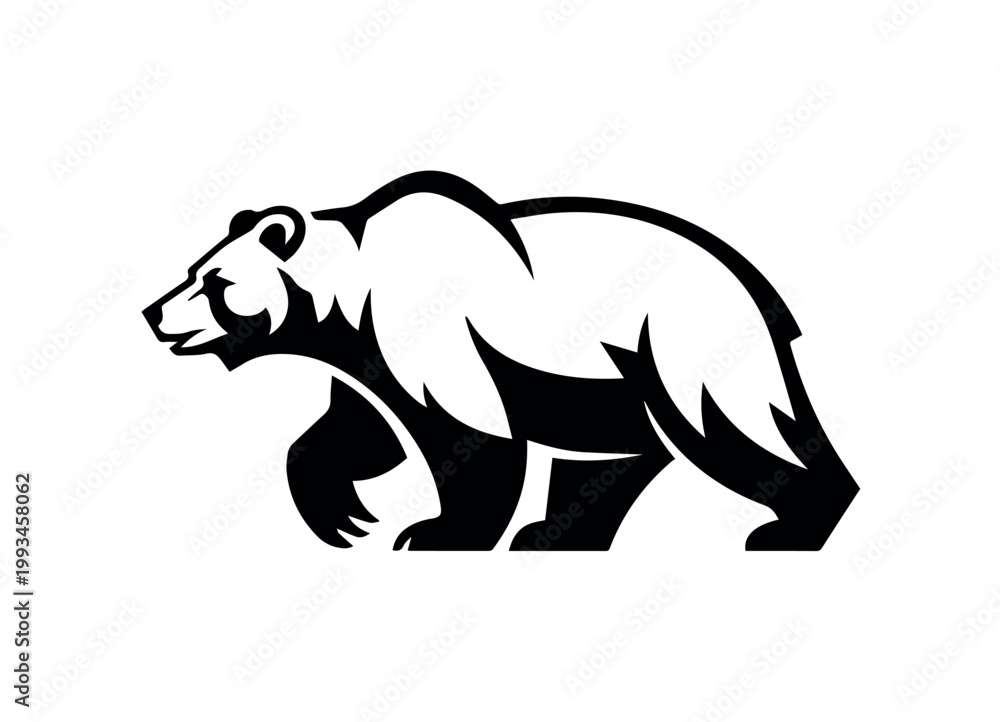 Fototapeta premium Bear mascot for hockey team