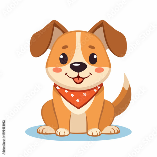 Lustiger Hund mit Halstuch