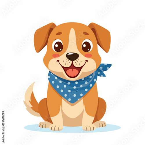 Lustiger Hund mit Halstuch