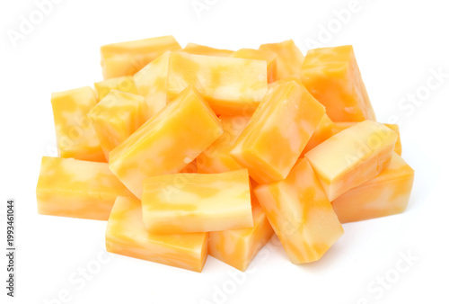 Piece of cheese isolated on a white background