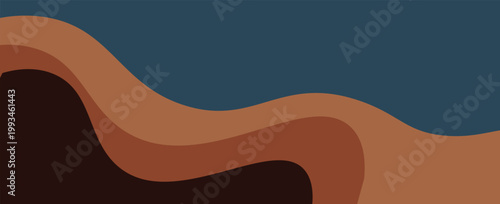 A serene landscape featuring a winding river flowing through a valley.