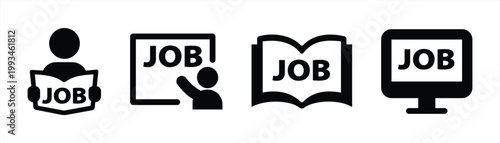 Job Search and Career Opportunity Icon Set