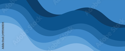 Wavy blue lines illustrate a graphic design element on a digital screen