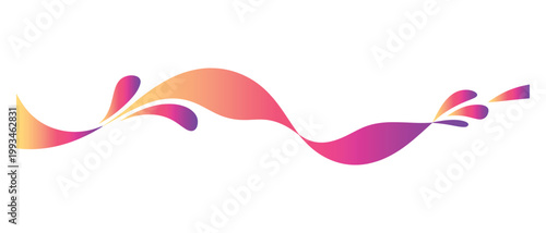 Abstract colorful vector background with flowing wave curves and vibrant design