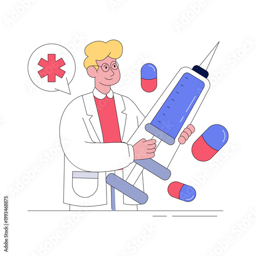 Premium download illustration of vaccination