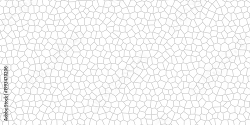 Photos Abstract seamless pattern with light gray organic cell structures or mosaic tiles on a white background