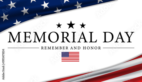 Memorial Day Background USA Flag