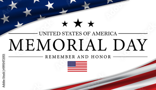 Memorial Day Background USA Flag