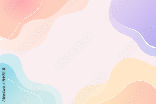 Minimal Gradient Organic Shapes Abstract Background for Modern Digital Design