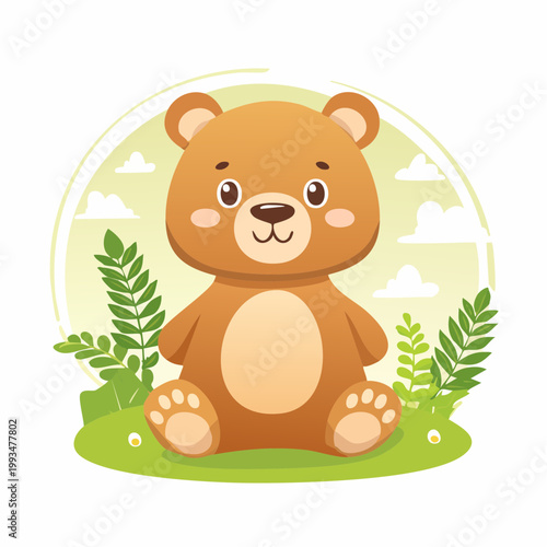 Süßer Bär im Cartoon Stil