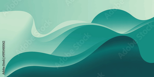 Abstract blue wave background with flowing water curves and smooth lines design