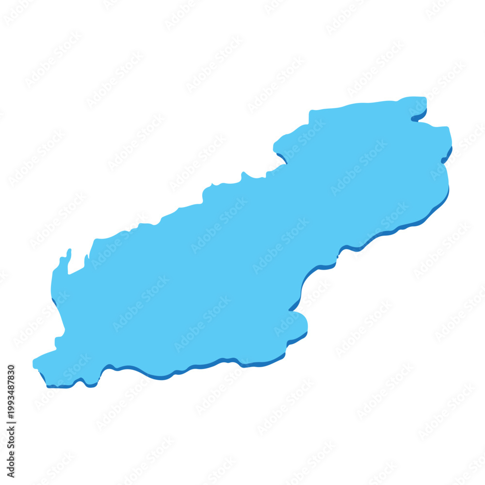 Fototapeta premium Abstract Blue Territory Map