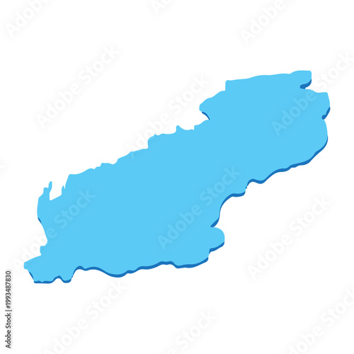 Abstract Blue Territory Map