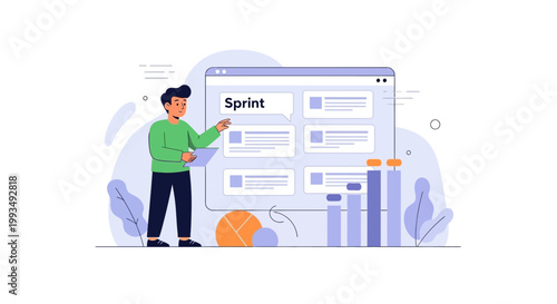 Agile project management with sprint planning and progress tracking