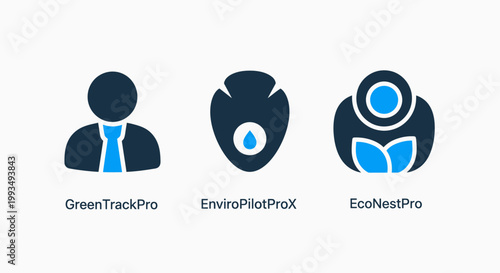 Icons for user tracking environmental monitoring smart home control tracking environment monitoring technology management illustration representation business analysis automation