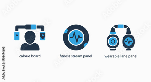 Connected user transaction monitoring service control icons for system administration with call center customer support transaction management communication software technology waveform