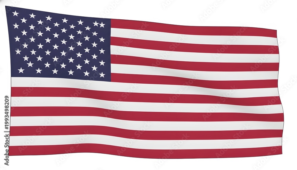 Obraz premium Waving United States Flag in Wavy Motion