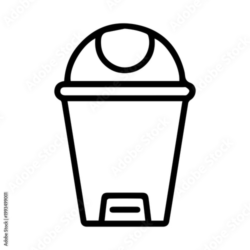 Trash Can with Foot Pedal