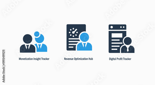 Team and business icons representing human resources client management digital user data business management analytics personnel administration internet communication collaboration