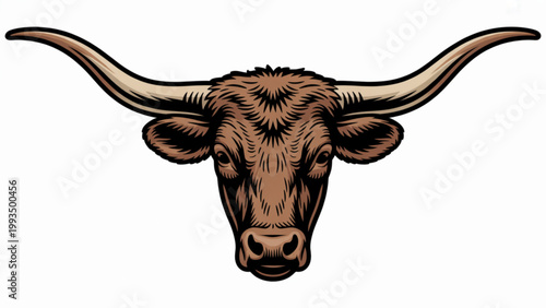 A detailed illustration of a majestic adult african elephant with large tusks and intricate wrinkles on its skin. isolated on transparent background