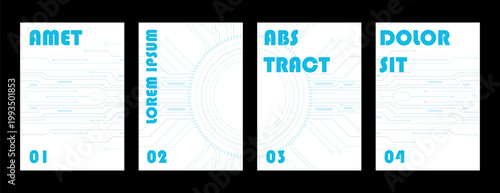 circuit background digital poster background vector background white and blue colors. Modern circuit design for poster, cover, and branding. 