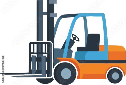 Illustration of a Forklift Truck for Industrial Use.