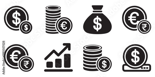 Business and Money Icon Collection for Banking and Finance