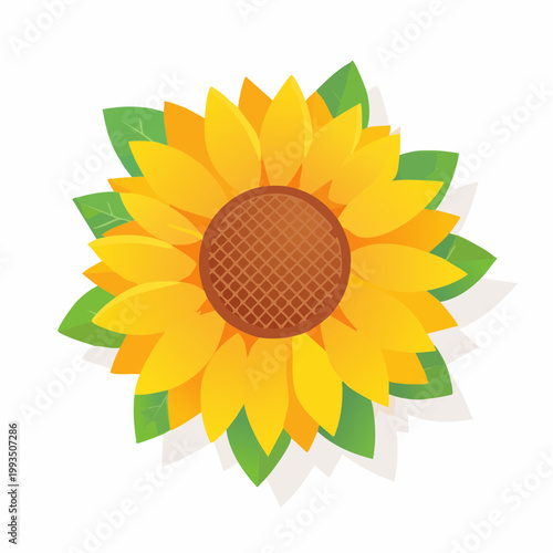 Sonnenblume im Flat Design