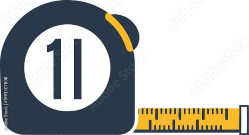 Tape measure tool for measuring length.
