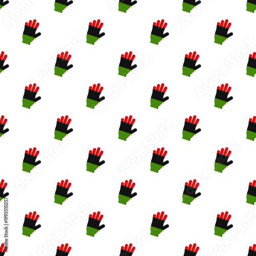 Juneteenth celebration pattern with fists raised on a transparent background