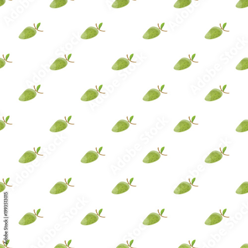 Sugar apples creating a repeating tropical fruit background