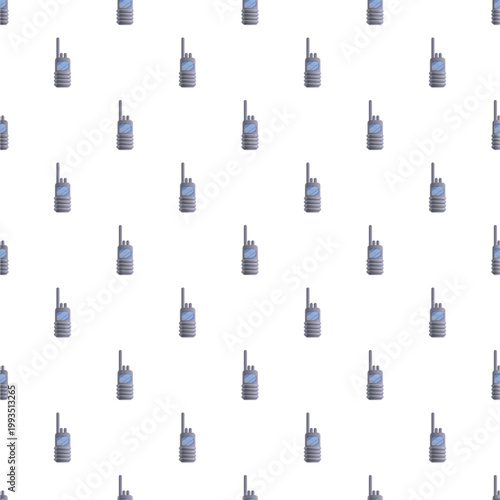 Walkie talkie portable radios creating a repeating seamless communication pattern