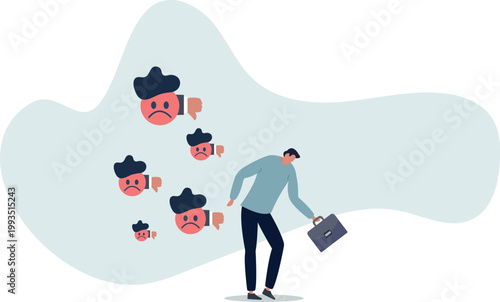 Response to negative feedback, dislike or bad customer review rating, handle complaint, business mistake or problem, satisfaction or angry opinion concept,person's life situation and his activities.